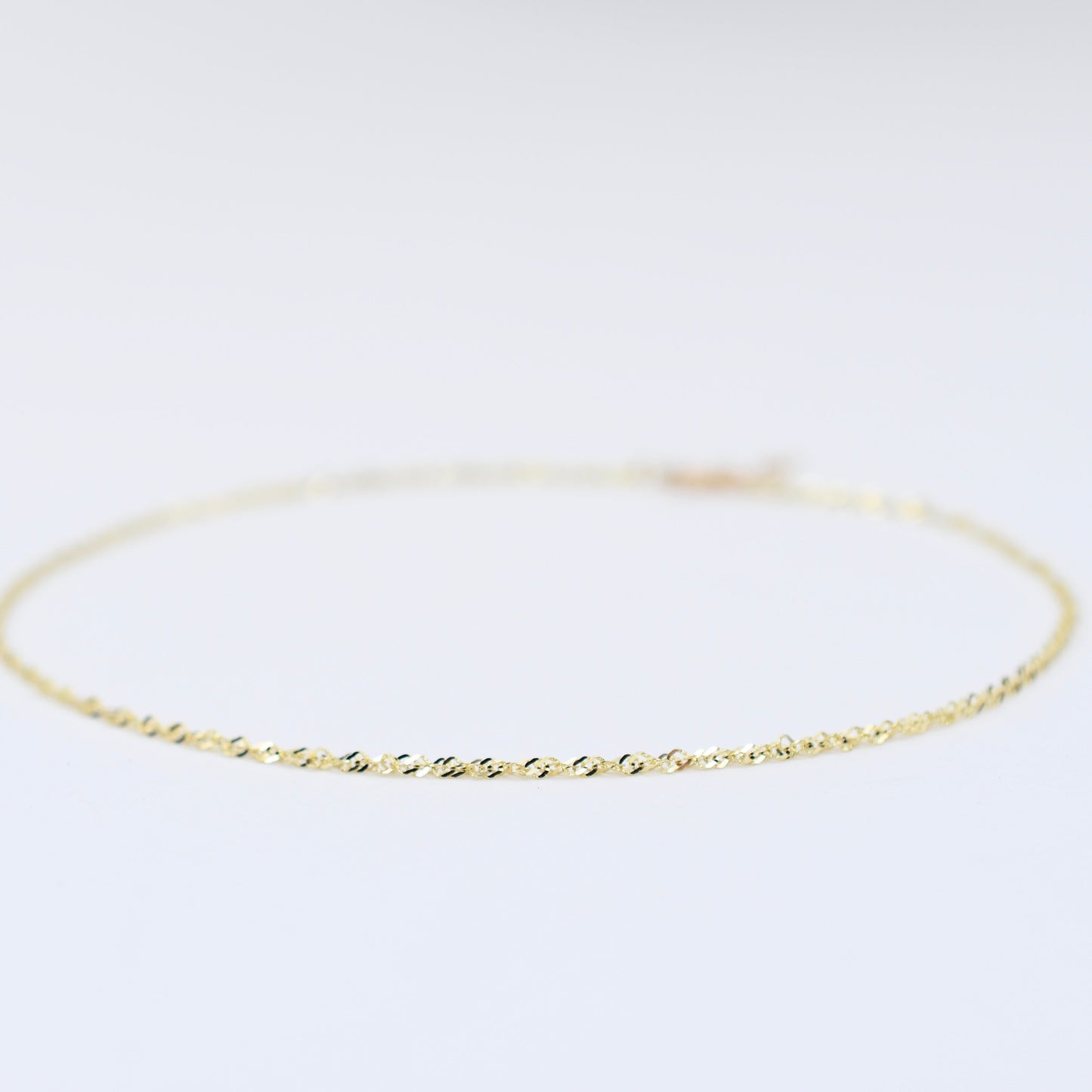 14K Gold Delicate Anklet - 14K Gold Chain Anklet