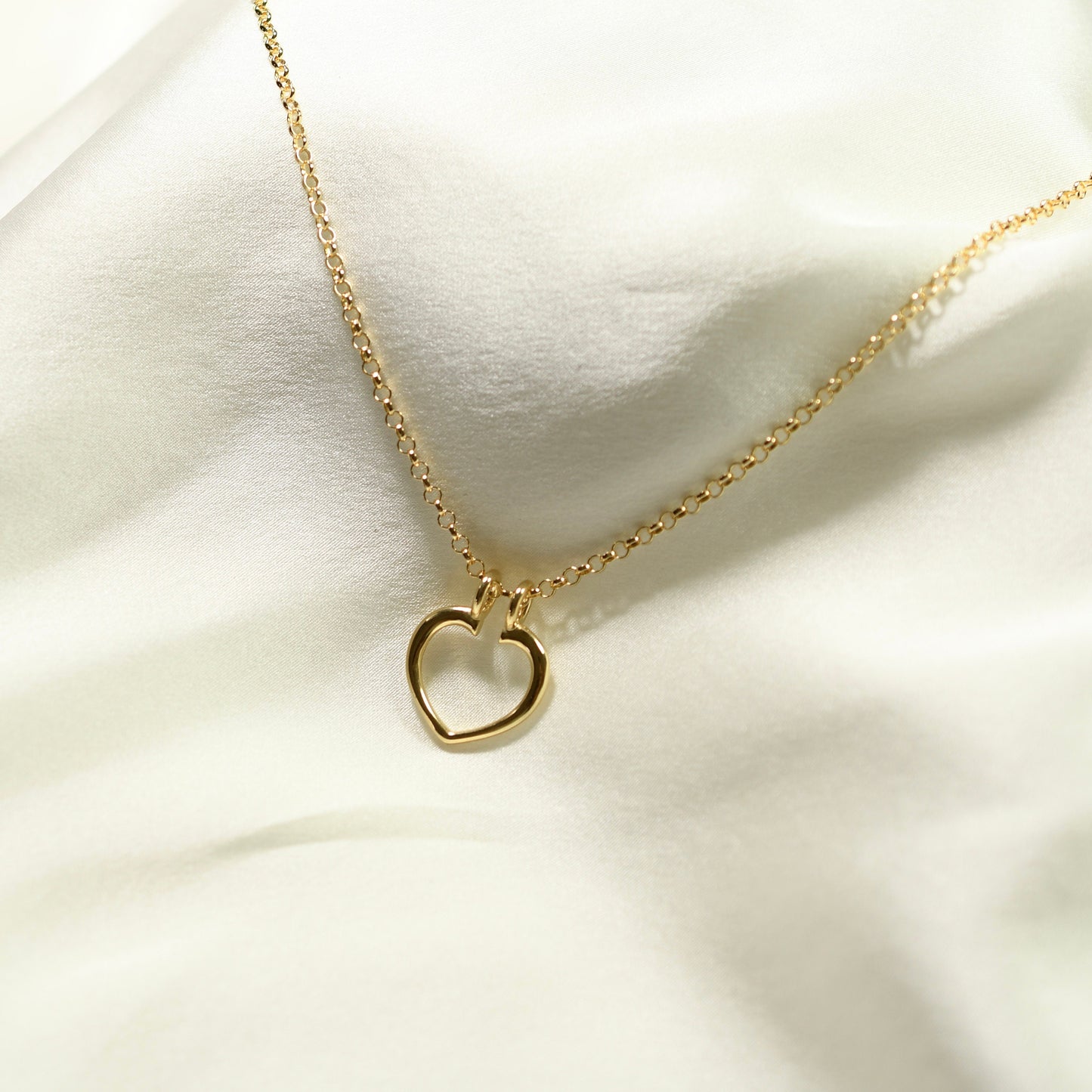 14K Gold Heart Ring Holder Necklace