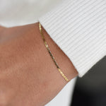 14K Gold Dainty Chain Bracelet - Sash Jewelry