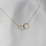 14K Gold Three Circle Necklace - Sash Jewelry