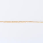14K Gold Double Chain Bracelet – Cable & Satellite Chain - Sash Jewelry