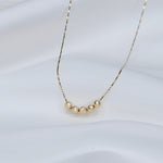 14K Gold 4mm Beaded Necklace - Sash Jewelry
