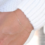 14K Gold Baby Bow Bracelet – Tiny Bow Bracelet for Baby Girl - Sash Jewelry