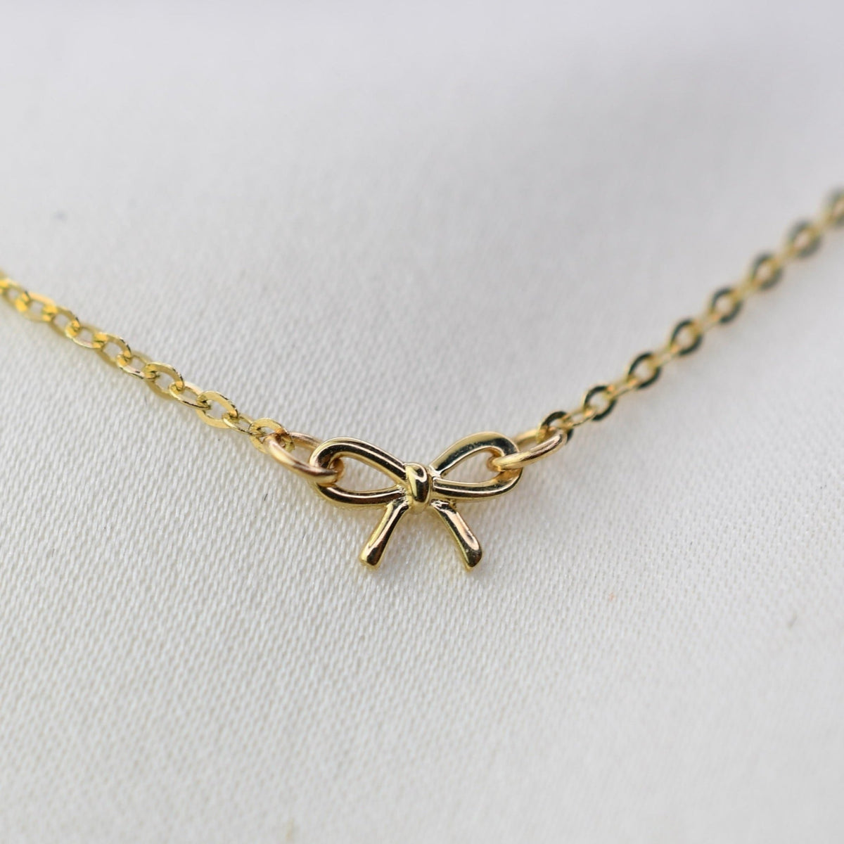 14K Gold Baby Bow Bracelet – Tiny Bow Bracelet for Baby Girl - Sash Jewelry
