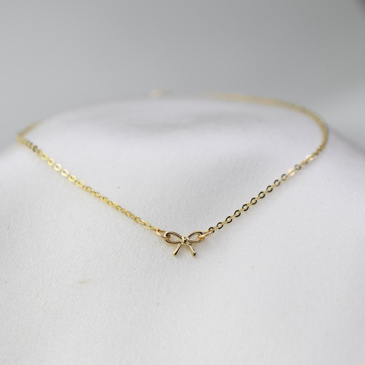 14K Gold Baby Bow Bracelet – Tiny Bow Bracelet for Baby Girl - Sash Jewelry