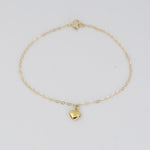 14K Gold Baby Girl Tiny Heart Bracelet – Dainty Heart Bracelet for Baby or Little Girl - Sash Jewelry