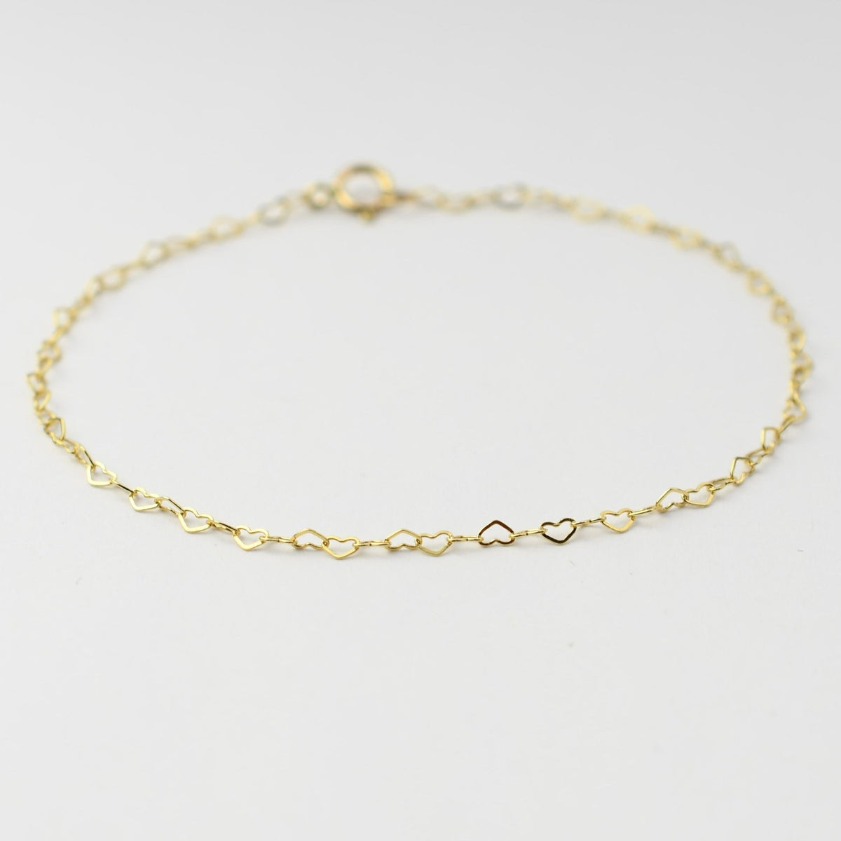 14K Gold Baby Heart Bracelet – Dainty Heart Chain Bracelet for Little Girls - Sash Jewelry