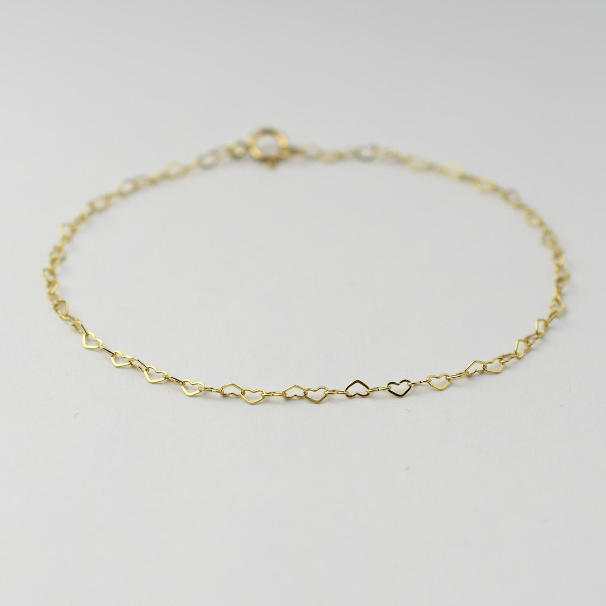 14K Gold Baby Heart Bracelet – Dainty Heart Chain Bracelet for Little Girls - Sash Jewelry