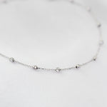 14K Gold Beaded Anklet – Solid Gold Bead Chain Anklet, Dainty Minimalist Anklet - Sash Jewelry