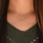 Delicate Gold Bow Pendant - Sash Jewelry