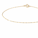 14K Gold Box Chain Bracelet – Dainty 0.5mm Solid Gold - Sash Jewelry