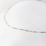 14K Gold Box Chain Bracelet – Dainty 0.5mm Solid Gold - Sash Jewelry