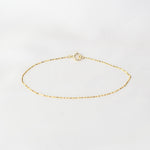 14K Gold Box Chain Bracelet – Dainty 0.5mm Solid Gold - Sash Jewelry
