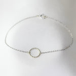 14K Gold Circle Bracelet - Sash Jewelry