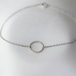 14K Gold Circle Bracelet - Sash Jewelry