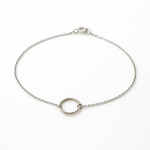 14K Gold Circle Bracelet - Sash Jewelry