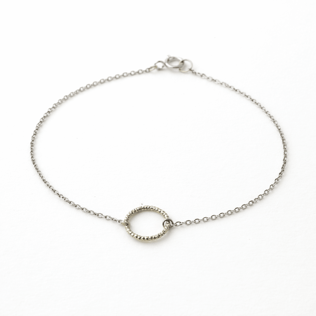 14K Gold Circle Bracelet - Sash Jewelry