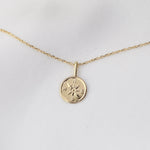 14K Gold Compass Necklace - Sash Jewelry
