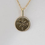 14K Gold Compass Necklace - Sash Jewelry
