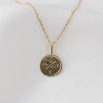 14K Gold Compass Necklace - Sash Jewelry