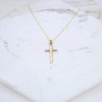 14K Gold Cross Necklace - Sash Jewelry