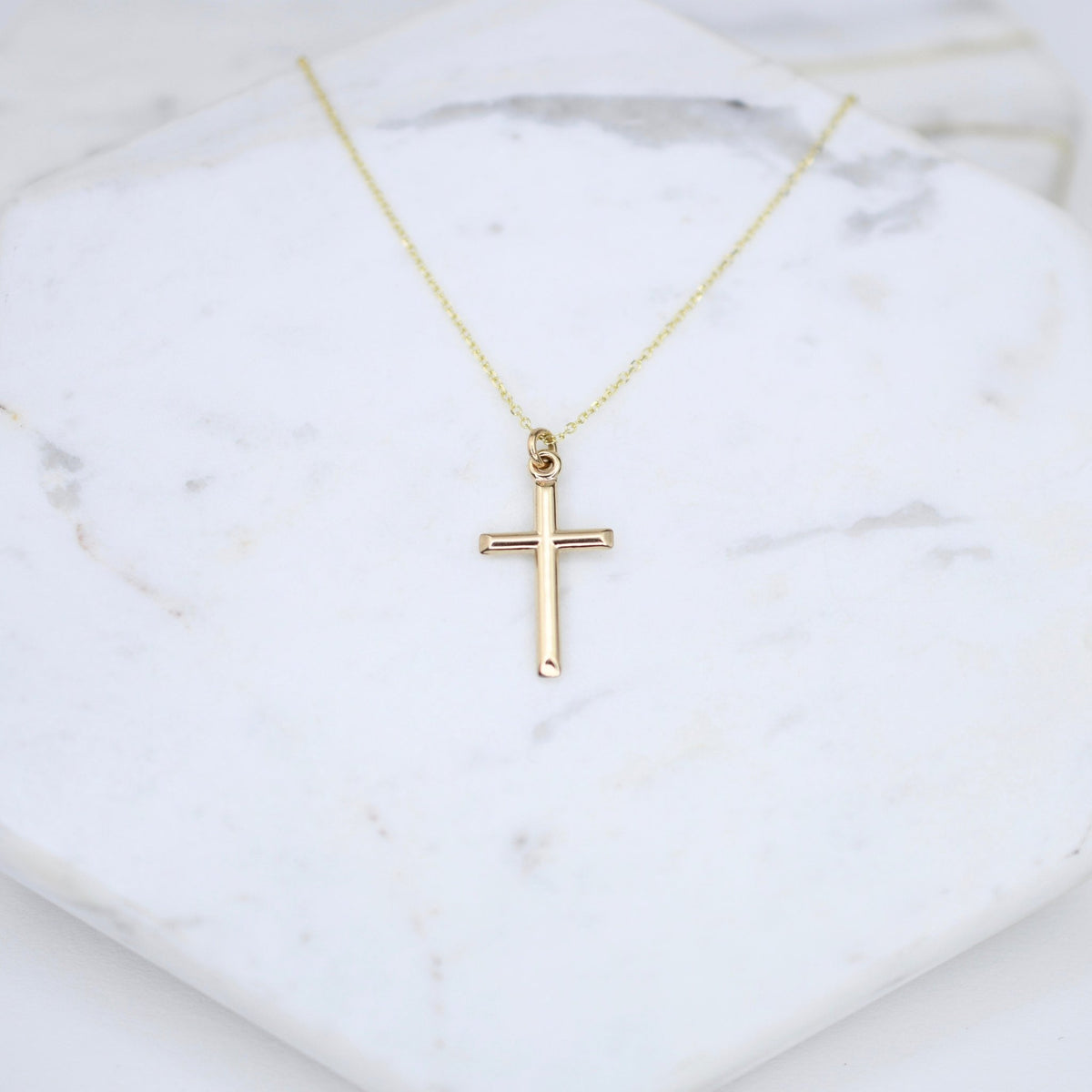 14K Gold Cross Necklace - Sash Jewelry