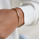14K Gold Cuff Bracelet - Sash Jewelry