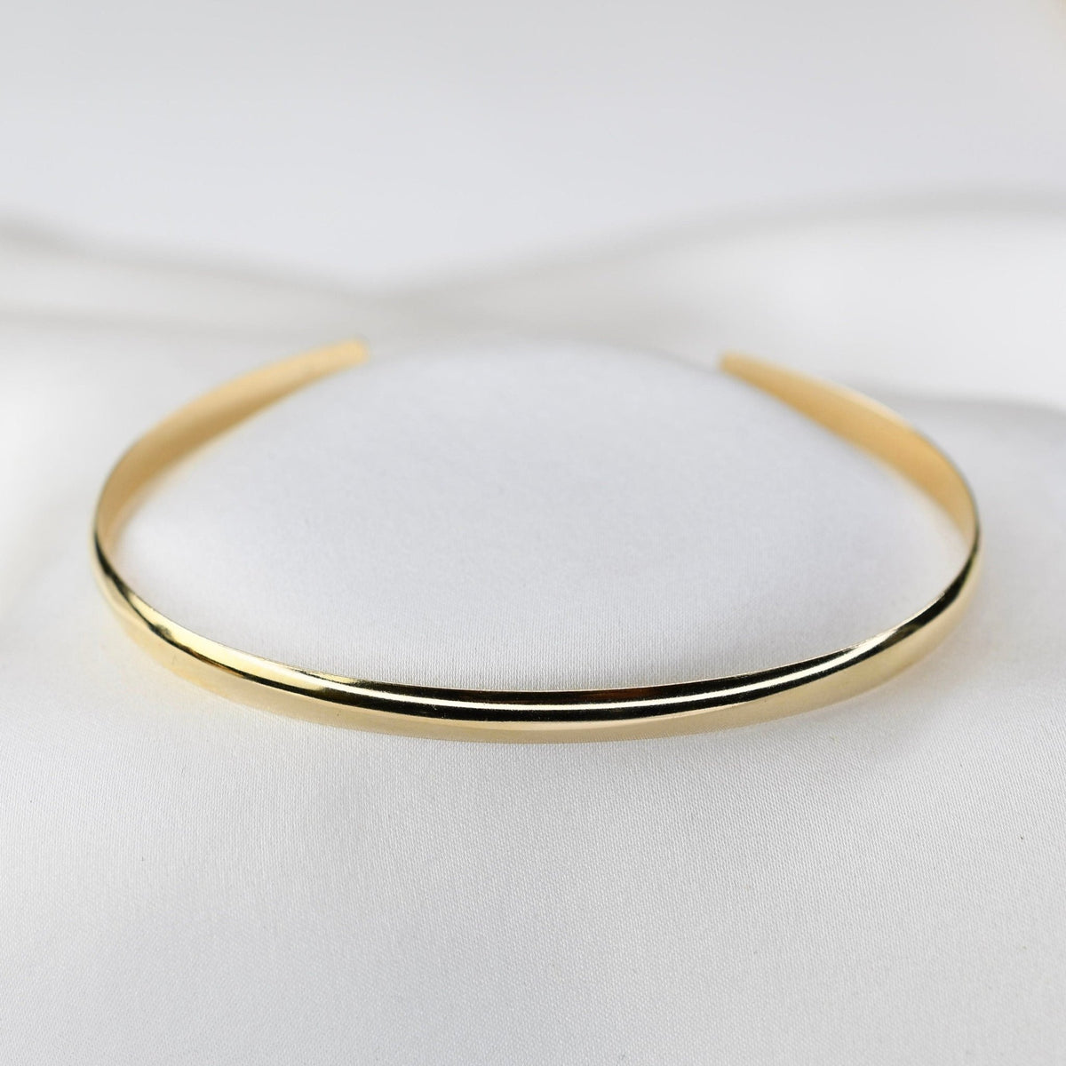 14K Gold Cuff Bracelet — Men’s Minimalist Cuff - Sash Jewelry