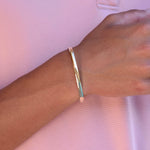 14K Gold Cuff Bracelet — Men’s Minimalist Cuff - Sash Jewelry