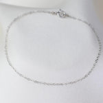 14K Gold Dainty Bracelet – 1.2mm Flat Oval Chain - Sash Jewelry
