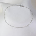 14K Gold Dainty Bracelet – 1.2mm Flat Oval Chain - Sash Jewelry