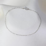 14K Gold Dainty Bracelet – 1.2mm Flat Oval Chain - Sash Jewelry