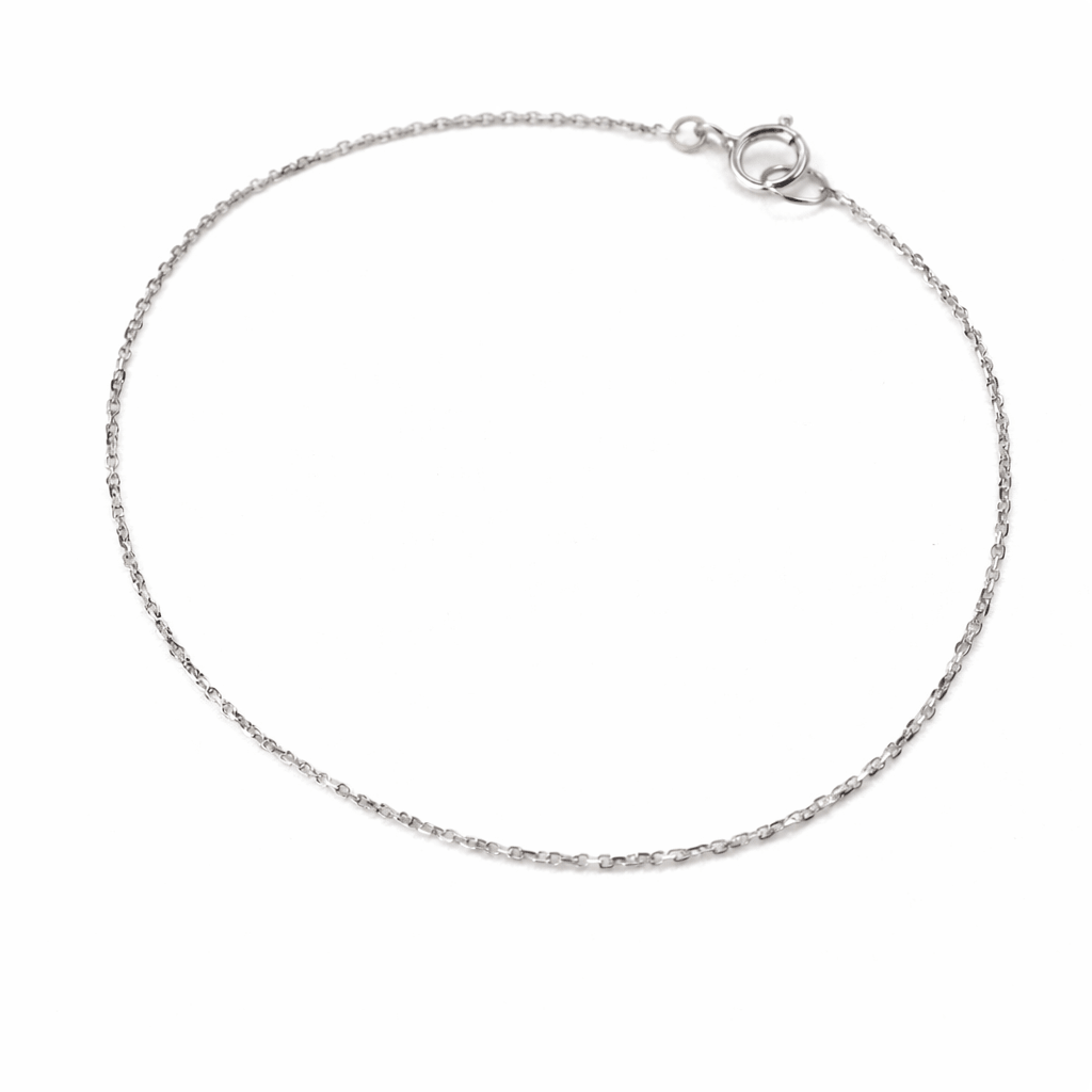 14K Gold Dainty Chain Bracelet – 0.9mm Minimal Bracelet - Sash Jewelry