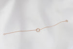 14K Gold Dainty Circle Bracelet - Sash Jewelry