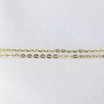 14K Gold Dainty Flat Cable Chain Bracelet - Sash Jewelry