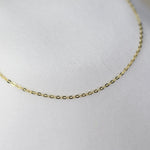 14K Gold Dainty Flat Cable Chain Bracelet - Sash Jewelry