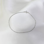 14K Gold Dainty Sparkle Chain Bracelet - Sash Jewelry