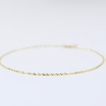 14K Gold Delicate Anklet - 14K Gold Chain Anklet - Sash Jewelry