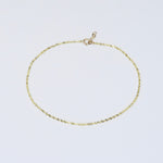 14K Gold Delicate Anklet - 14K Gold Chain Anklet - Sash Jewelry