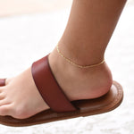 14K Gold Delicate Anklet - 14K Gold Chain Anklet - Sash Jewelry