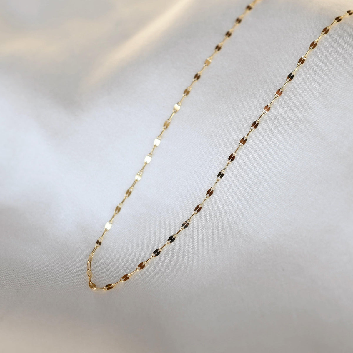 14K Gold Delicate Necklace - Sash Jewelry