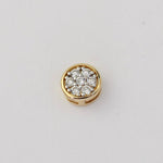 14K Gold Diamond Bead – Solid Gold Pavé Bead for Create Your Own Necklace - Sash Jewelry