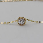 14K Gold Diamond Bead – Solid Gold Pavé Bead for Create Your Own Necklace - Sash Jewelry