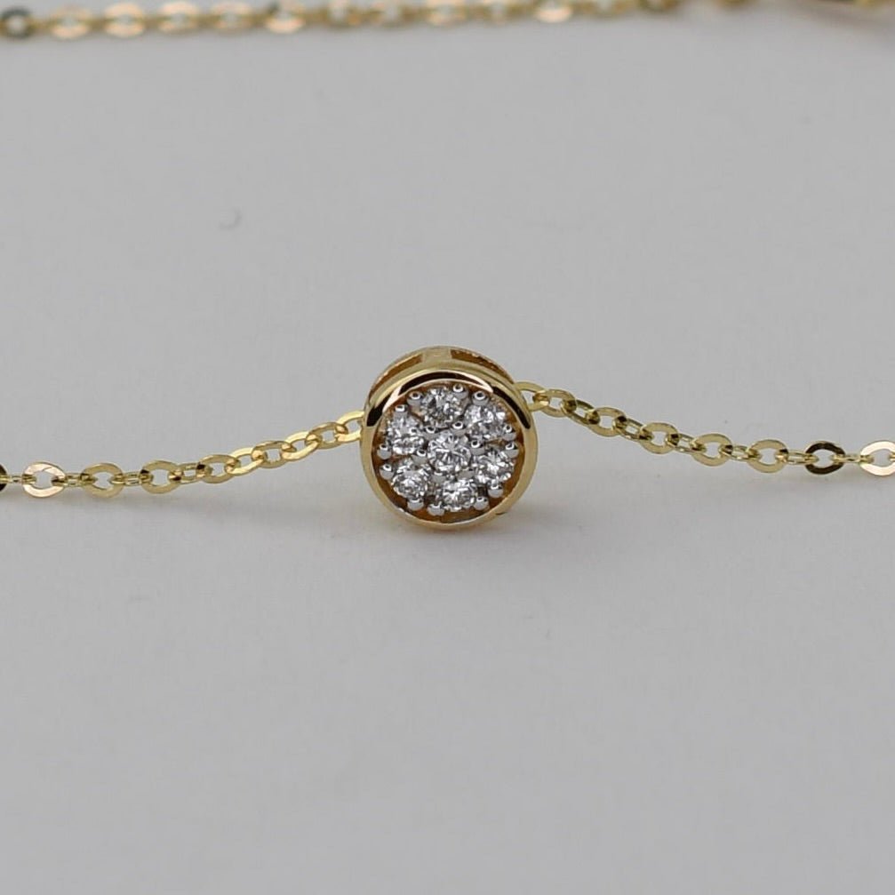 14K Gold Diamond Bead – Solid Gold Pavé Bead for Create Your Own Necklace - Sash Jewelry