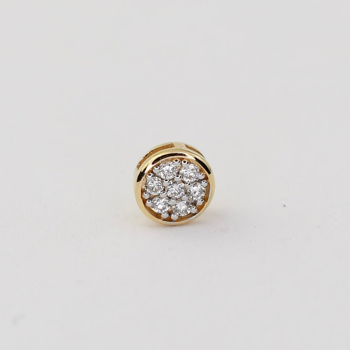 14K Gold Diamond Bead – Solid Gold Pavé Bead for Create Your Own Necklace - Sash Jewelry