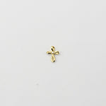 14K Gold Diamond Cross Charm | Solid Gold Cross Pendant - Sash Jewelry