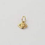 14K Gold Diamond Evil Eye Charm – Solid Gold Protective Charm - Sash Jewelry