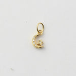 14K Gold Diamond Moon and Star Charm – Tiny Celestial Charm - Sash Jewelry
