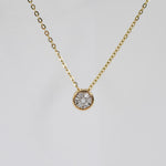 14K Gold Diamond Necklace – Dainty Floating Charm Necklace - Sash Jewelry