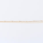 14K Gold Double Chain Bracelet – Cable & Satellite Chain - Sash Jewelry